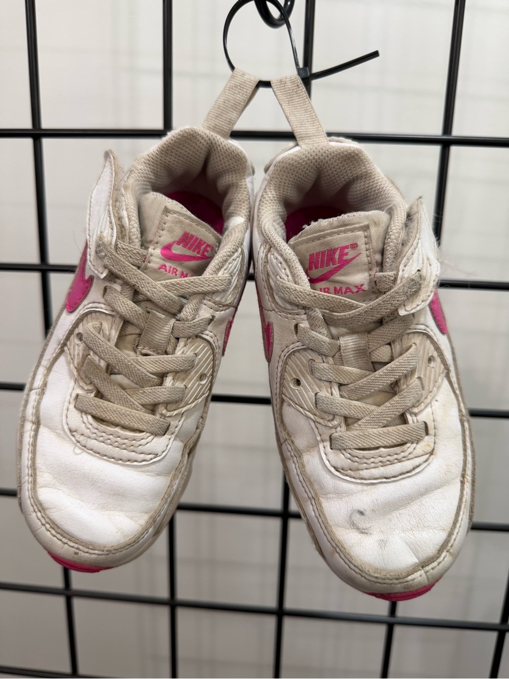 Nike Kids White and Pink Air Max Sneakers